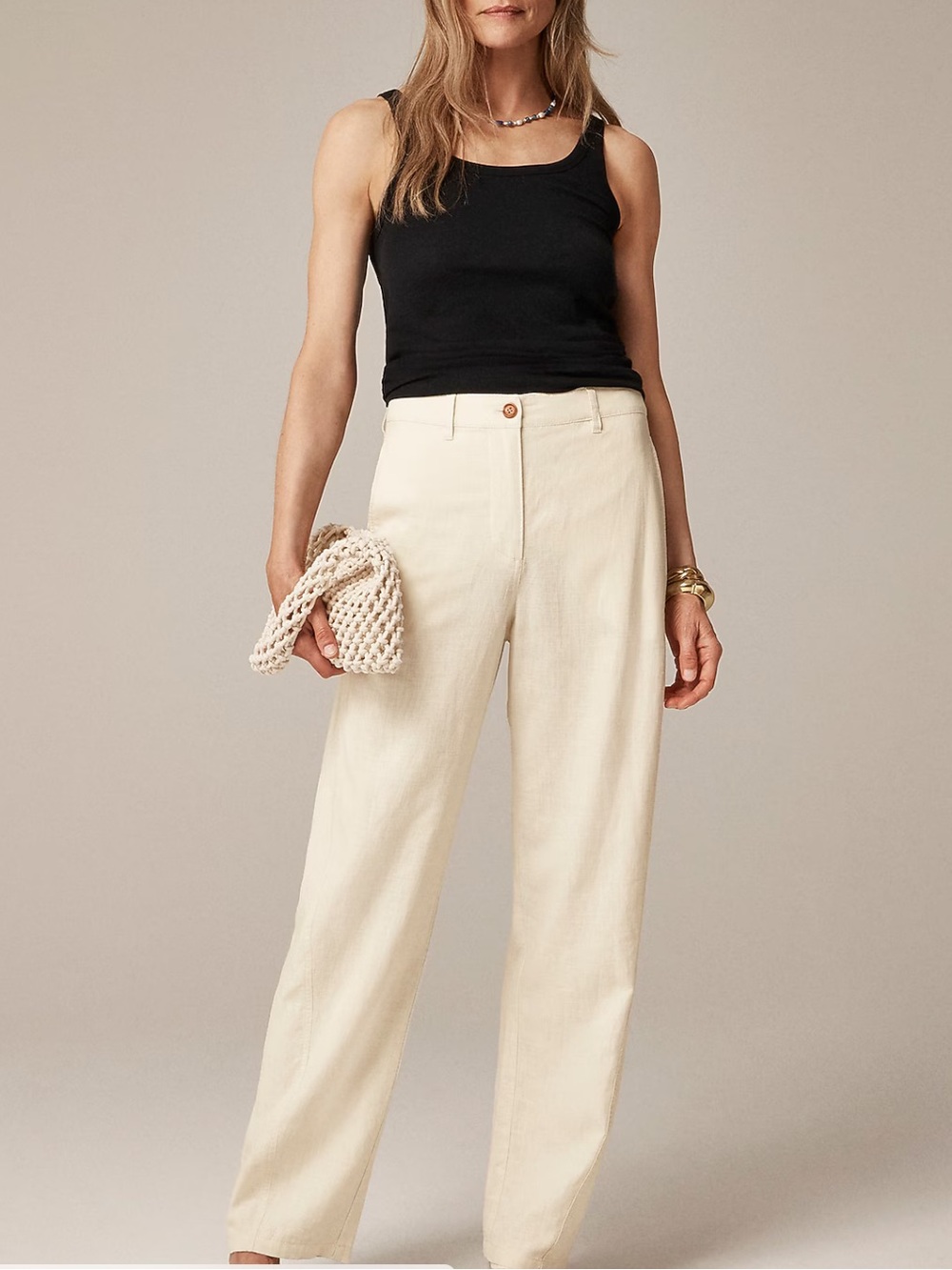 NWT J. Crew Linen Barrel Pants